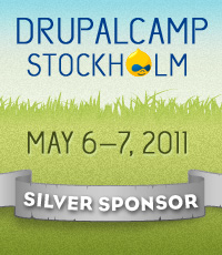 DrupalCamp Stockholm Spring 2011 Silver sponsor.